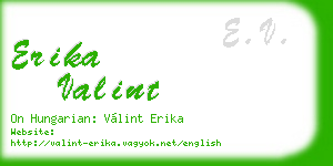 erika valint business card